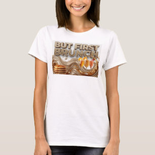 Camiseta Laranja Legal MAS PRIMEIRO BRUNCH Design de Texto