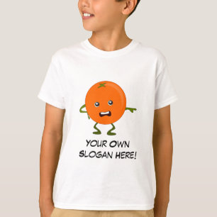 Camiseta Laranja Mau com Slogan Personalizável