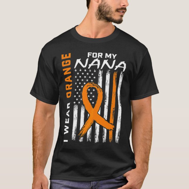 Camiseta Laranja MS Nana Conscientização da Esclerose Múlti (Frente)