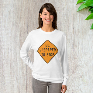 Camiseta Laranja Negrito Preparado para Parar Sinal de Estr