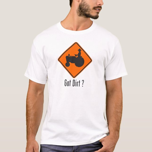 Camiseta Laranja obtida do trator da sujeira (Frente)