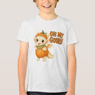 Camiseta Laranja Oh Meu Abobora! Adorável Dragão de Hallowe