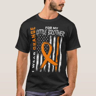 Camiseta Laranja Para Meu Irmão Pequeno Cancer De Leucemia