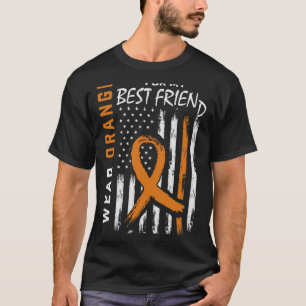 Camiseta Laranja Para Meu Melhor Amigo Leucemia Sinalizador