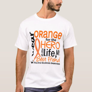 Camiseta Laranja para o MS do melhor amigo do herói 2