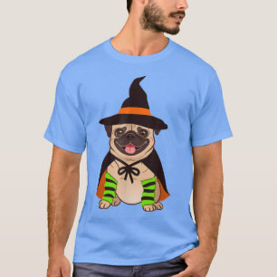 Camiseta Laranja Pug Cute Dog Halloween Figurume Pugowe