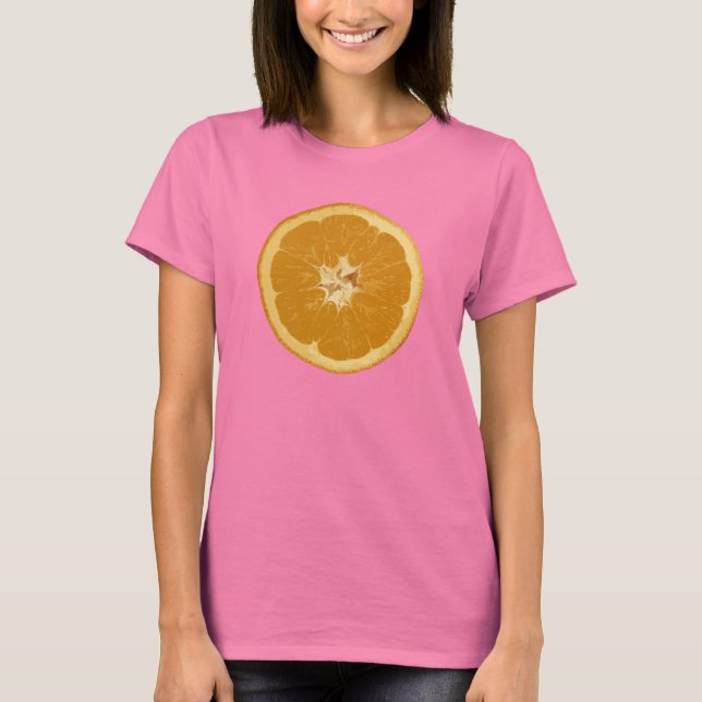 Camiseta laranja, realista. (Frente)