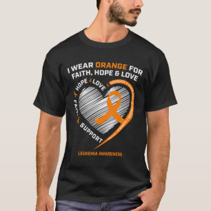Camiseta Laranja Sensibilização Fé Esperança Amor Cristã