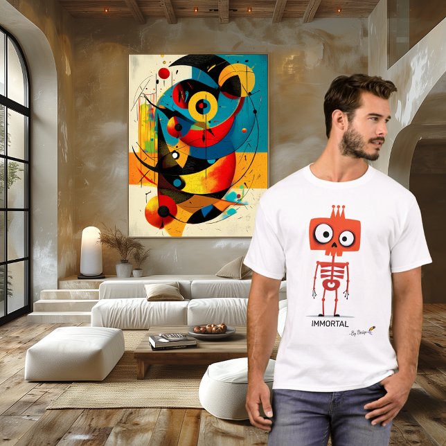 Camiseta Laranja Skeleton Shirt IMMORTAL - Por Design (Criador carregado)