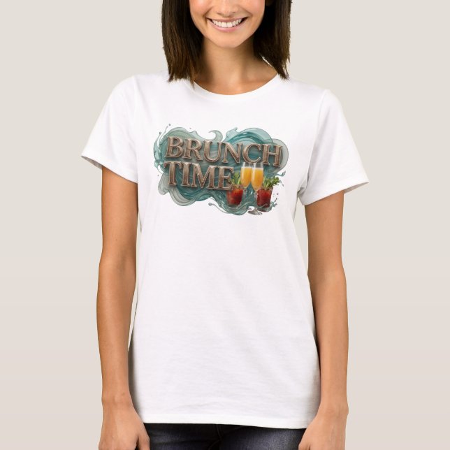 Camiseta Laranja Statement BRUNCH TIME (Frente)