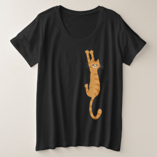 Camiseta Laranja Tabby Cat Ativa Gato riscado engraçado
