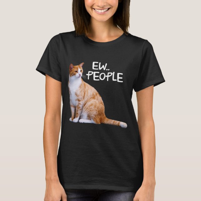 Camiseta Laranja Tabcat Engraçado Gato Dizendo Uw (Frente)