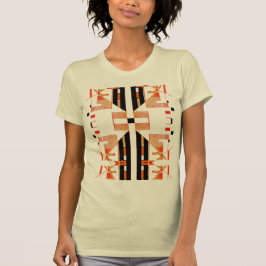 Camiseta Laranja Tan Preto Simétrico Arte Sudoeste