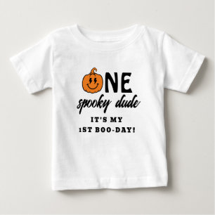 Camiseta Laranja Um Cara Assustador Aniversário de 1 ano no
