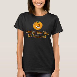 Camiseta Laranja Você Feliz Que É Um Jogo Engraçado De Verã
