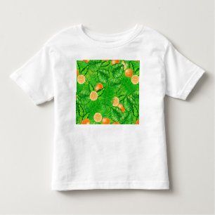 Camiseta Laranjas e folhas tropicais