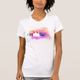 Camiseta Laranjas e Púrpura da Mesquita Ramadã de Aquarela