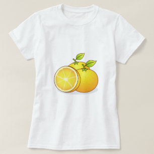 Camiseta Laranjas suculentas arte de frutas