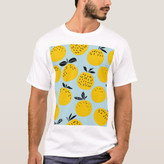 Camiseta Laranjas Verão: Padrão Vintage Frutífero