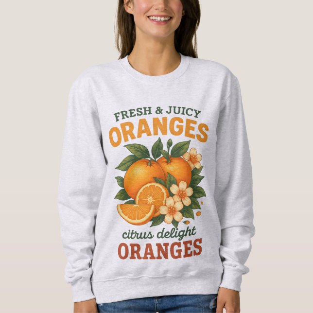 Camiseta Laranjas Vintage - Datas Delight dos Citros fresco (Frente)