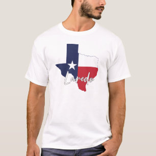 Camiseta Laredo, Texas Flag Map Men's White
