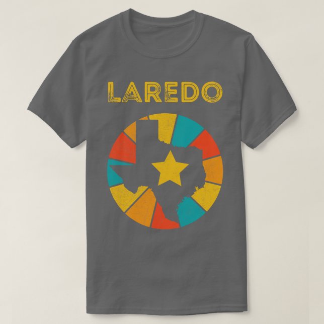Camiseta Laredo Texas Vintage angustiou Souvenir 1 (Frente do Design)