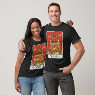 Camiseta Lareira Aconchegante de Natal, Casa e Conforto
