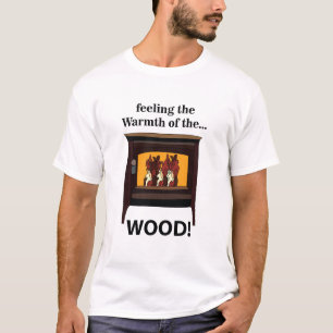Camiseta Lareira de Queimador de Lenha Quente