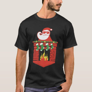 Camiseta Lareira do Papai Noel Cket Natal Engraçado