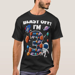 Camiseta Larga-me. Sou 3 Celebração de Festas de aniversári