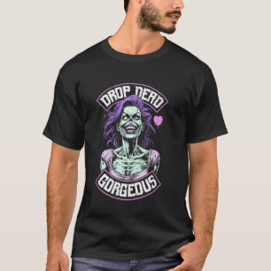 Camiseta Larga Morto Linda Garota Zombie Morta Bela Morta