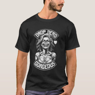 Camiseta Larga Morto Linda Garota Zombie Morta Bela Morta