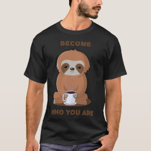 Camiseta Larga se torna quem você é um café bonito porque