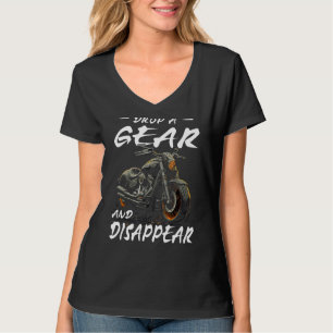 Camiseta Larga Uma Arte E Desaparece O Motociclista