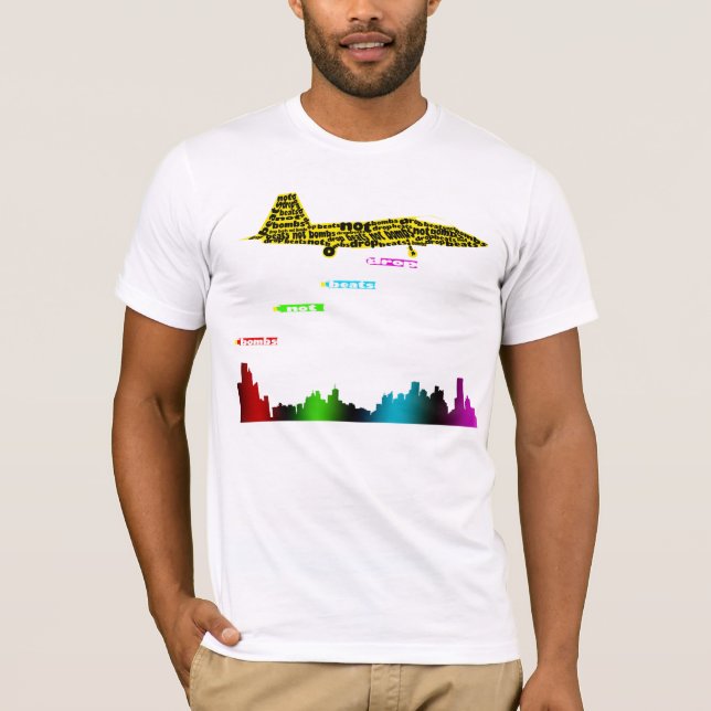 Camiseta Largar Batimentos Não Bombas (Frente)