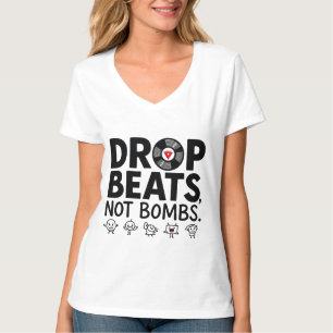 Camiseta Largas não batem bombas mascote