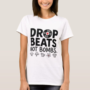 Camiseta Largas não batem bombas mascote