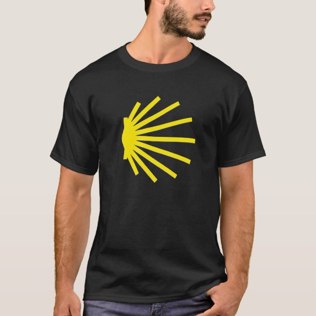 Camiseta Large Scallop Shell Yellow Santiago De Compostela  (Frente)