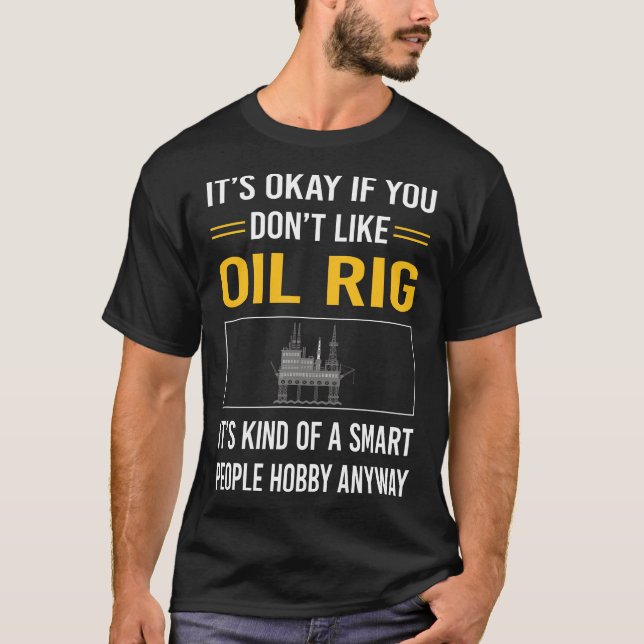Camiseta Largo do Rig Rig do Óleo do Smart Pessoas Ofshore (Frente)