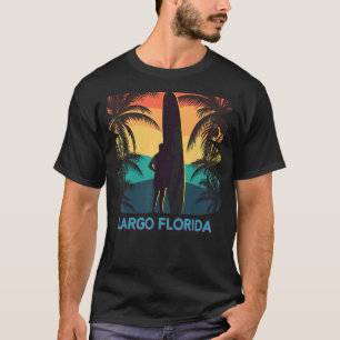 Camiseta Largo Florida Fl Palm Tree Surfboard Surfer Surfin