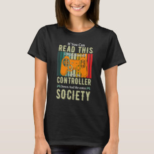 Camiseta Largue o Controle e Reentre na Sociedade Jogador