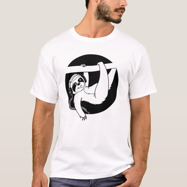 Camiseta Largura com Fones de ouvido (Frente)