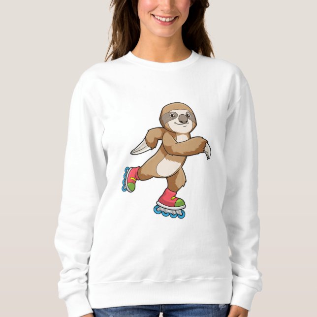 Camiseta Largura como skater com skates em linha (Frente)