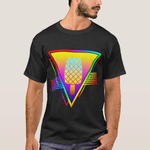 Camiseta Largura de gelo retrô no verão elegante