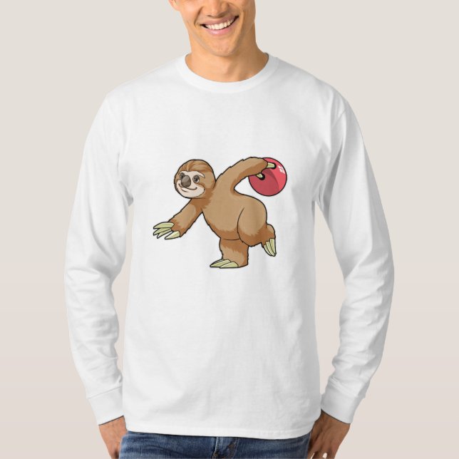 Camiseta Largura em Boliches com Bola de boliche (Frente)