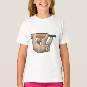 Camiseta Largura no Cricket com morcego de Cricket