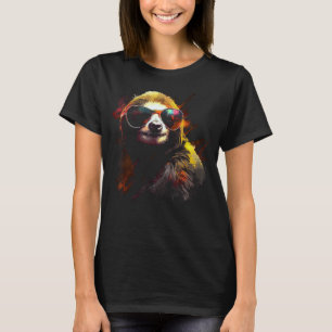 Camiseta Largura-Trabalho de arte Óculos de sol Arte Lama A