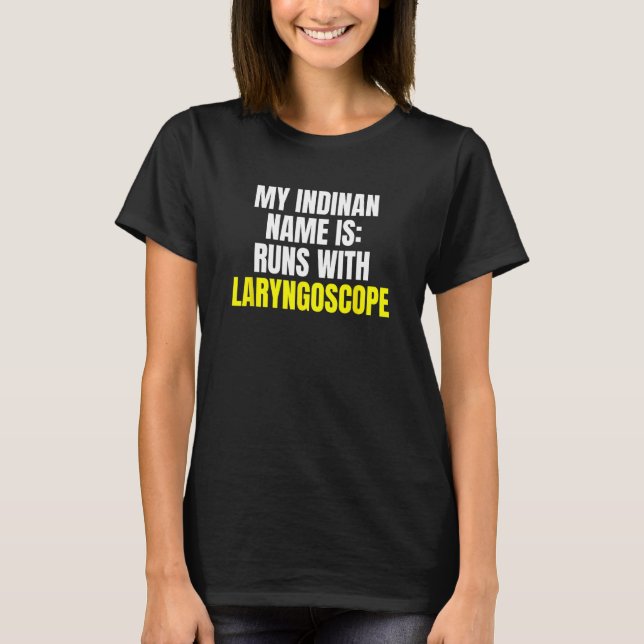 Camiseta Laringoscópio Cuidados Respiratórios Enfermeiro RT (Frente)