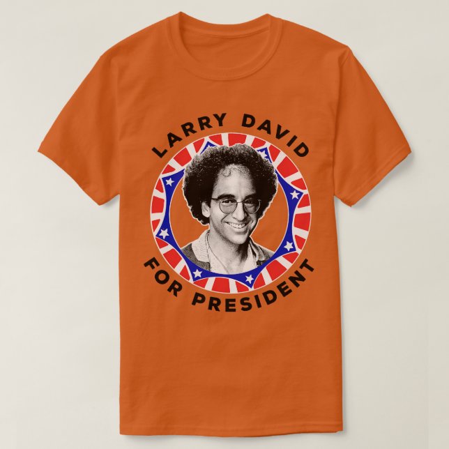Camiseta Larry David Para O Design De Retro Original (Frente do Design)