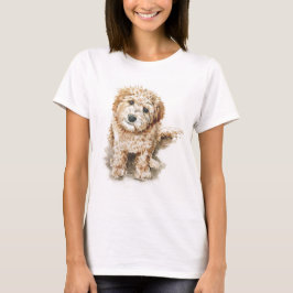 Camiseta Larry, o filhote Labradoodle